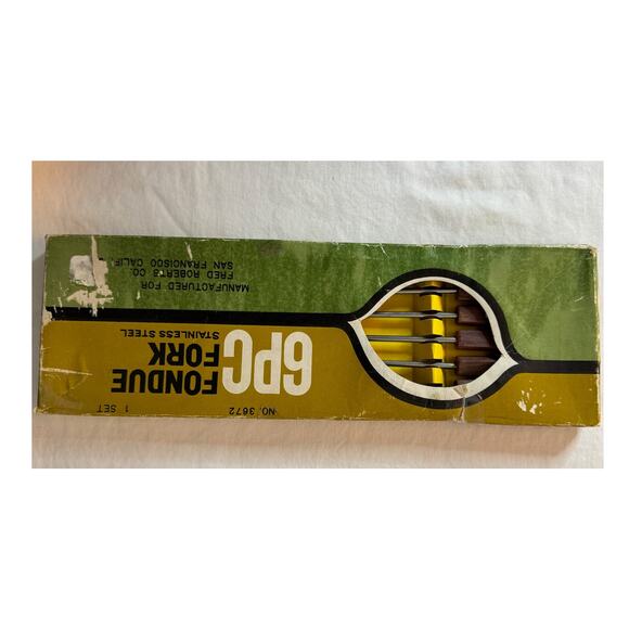 Vintage Fondue Fork Set Stainless Steel Fred Roberts Co. - Picture 2 of 7